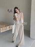 Women Classy Sleeves Lace Border Vest With Trouser Sets
